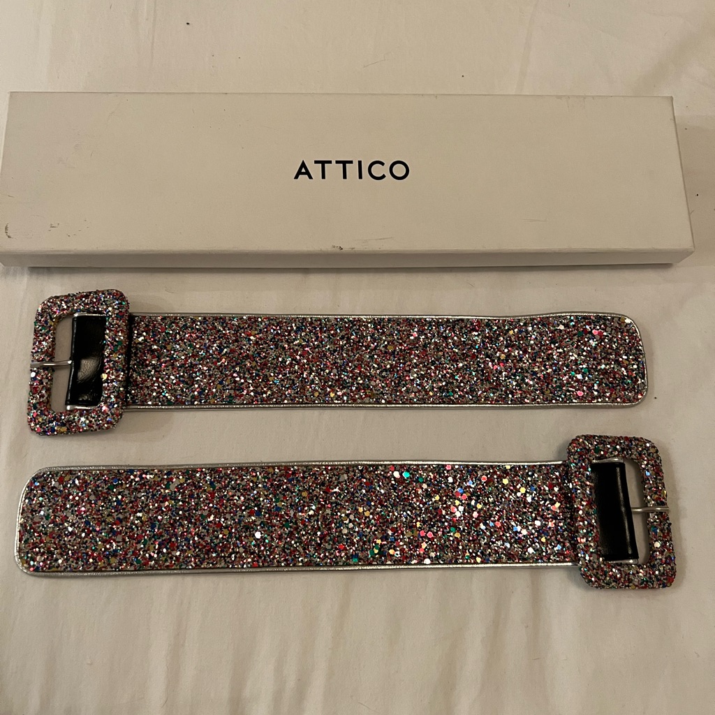 The Attico Ankle Braclet Straps Glitter 180$